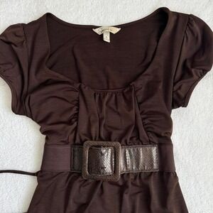 vintage soulmates babydoll fitted blouse with belt and tie back to make fitted